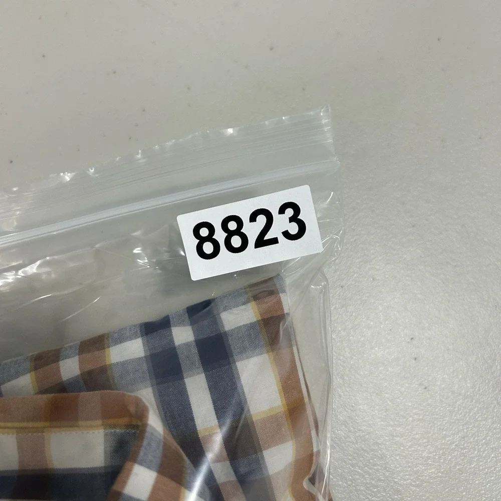 The North Face Roll Tab Shirts Men Size XXL White Plaid Blue Brown Yellow